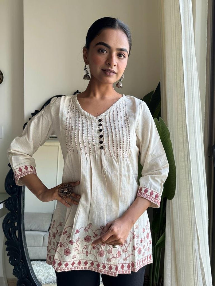Gulabi Bel Cotton Top