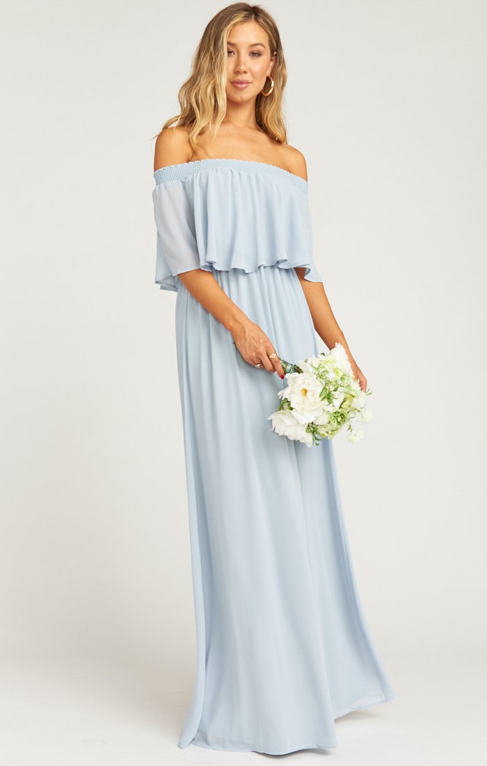Steel Blue Chiffon
