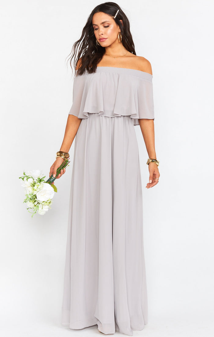 Dove Grey Chiffon