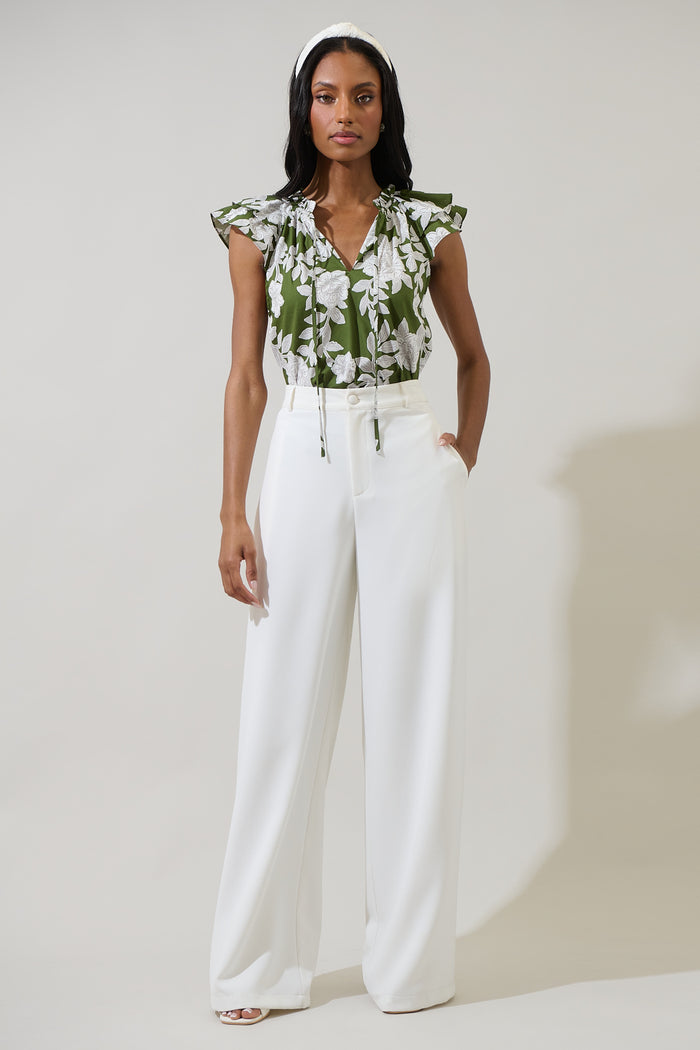 Haizley Floral Siya Ruffle Top
