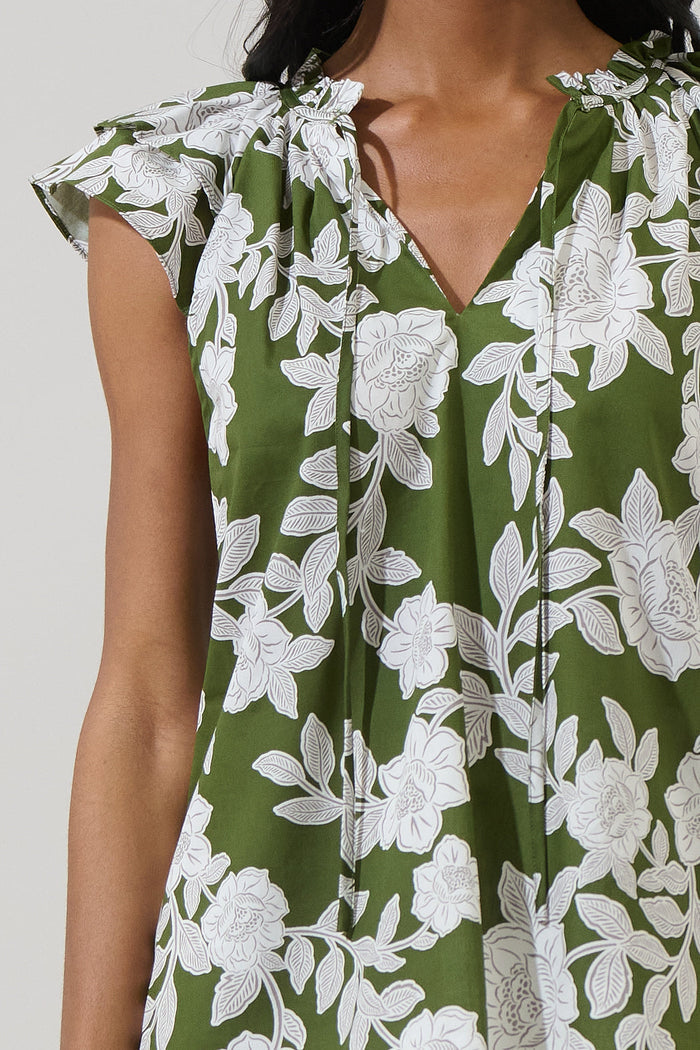 Haizley Floral Siya Ruffle Top