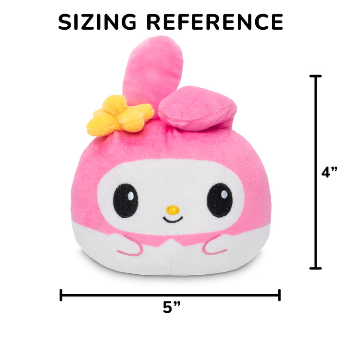 Halloween Angel & Devil My Melody & Kuromi 4" Reversible Plushie 5 inch wide by 4 inch tall