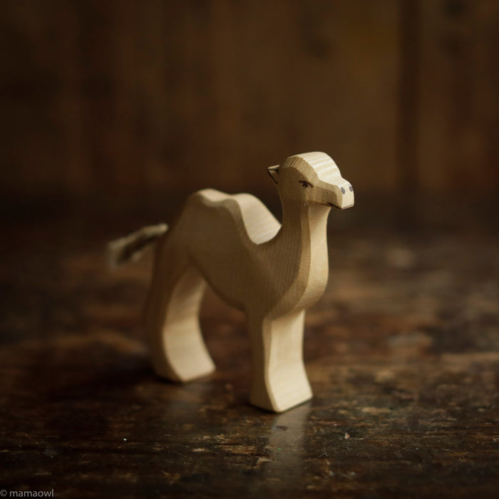 Handcrafted Wooden Baby Camel