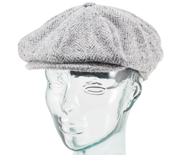 Grey Herringbone Handwoven Tweed / Small