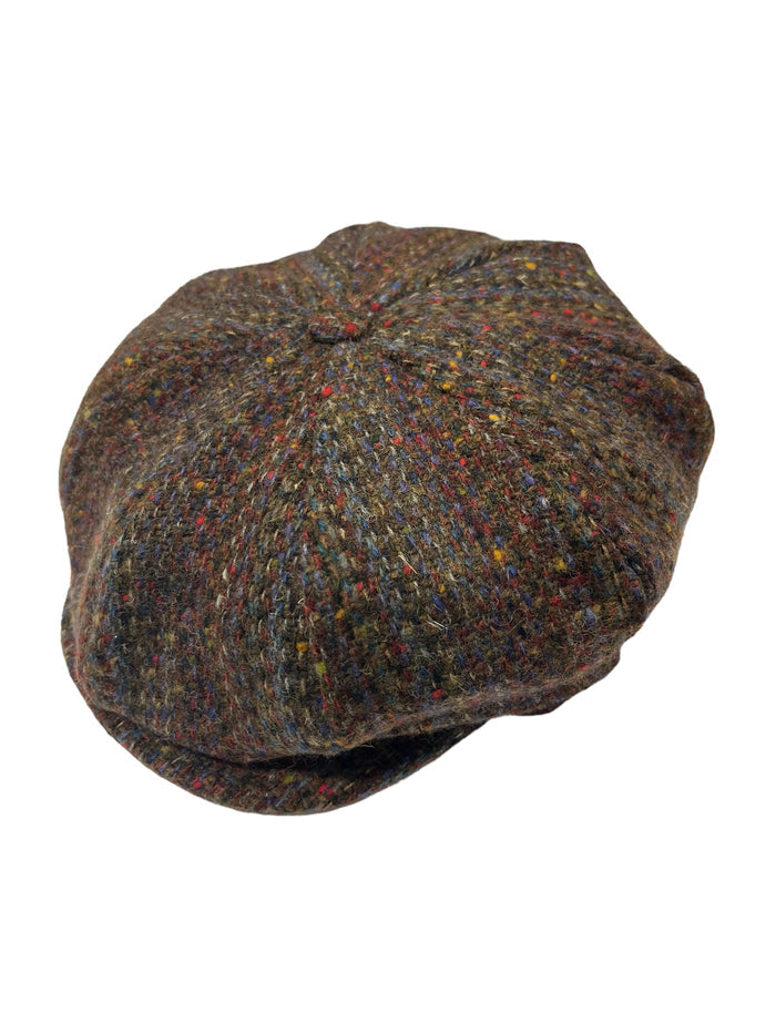 Brown Tweed with Colorful Flecks Handwoven Tweed / Small