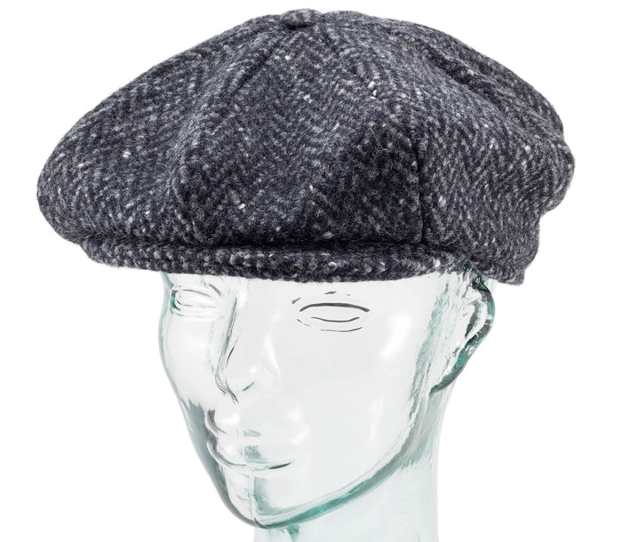 Charcoal Herringbone Handwoven Tweed / X-Large