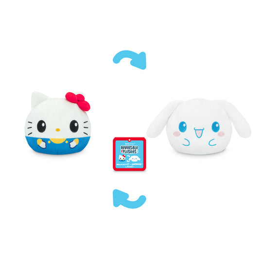 Hello Kitty & Cinnamoroll 4" Reversible Plushie