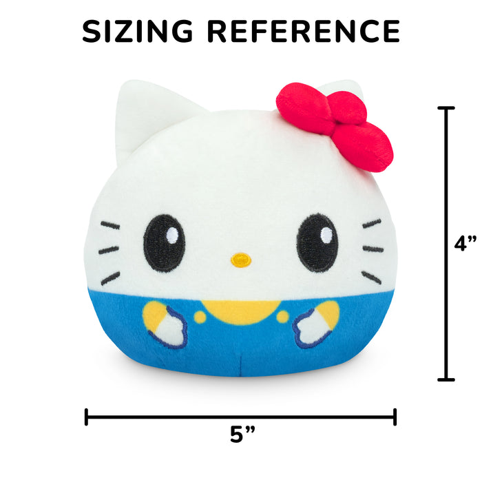 Hello Kitty & Cinnamoroll 4" Reversible Plushie with a sizing reference of 4 inches in height