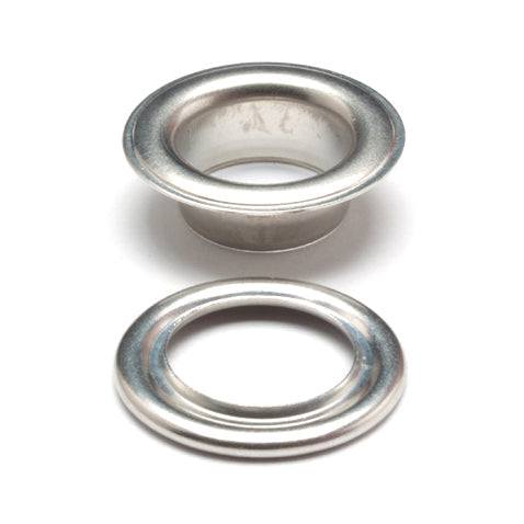 Hemline Eyelets Starter Kit: 14mm: Nickel and Silver: (G): 10 Pieces - Eyelet Starter Kit