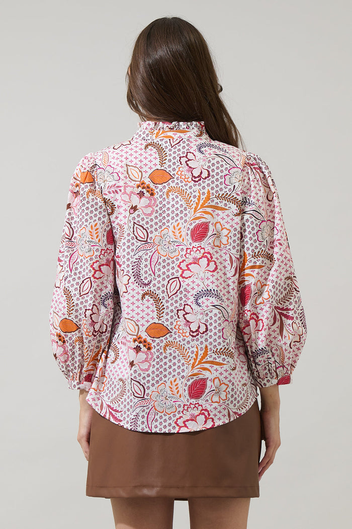 Hendry Floral Ima Button Up Top