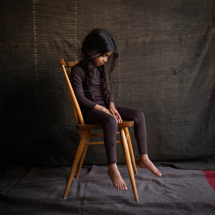 Heron Baby & Kids Top - Merino Wool - Bark