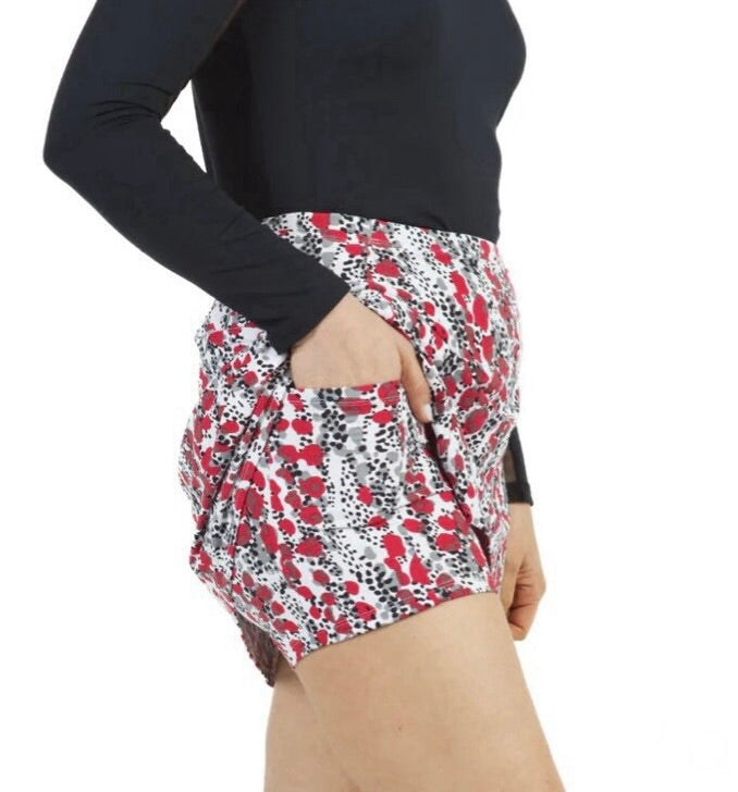 Ibkul Kamila Print Swing Skort Size XS