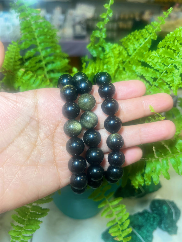 Gold Sheen Obsidian Bracelet