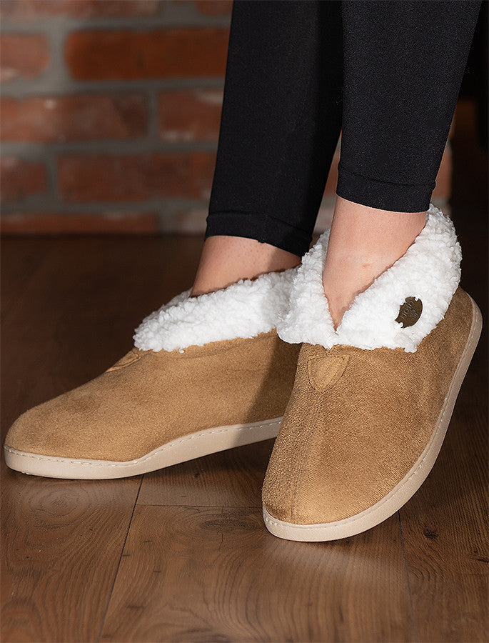 Irish Suede Adult Slippers - Warm Toast