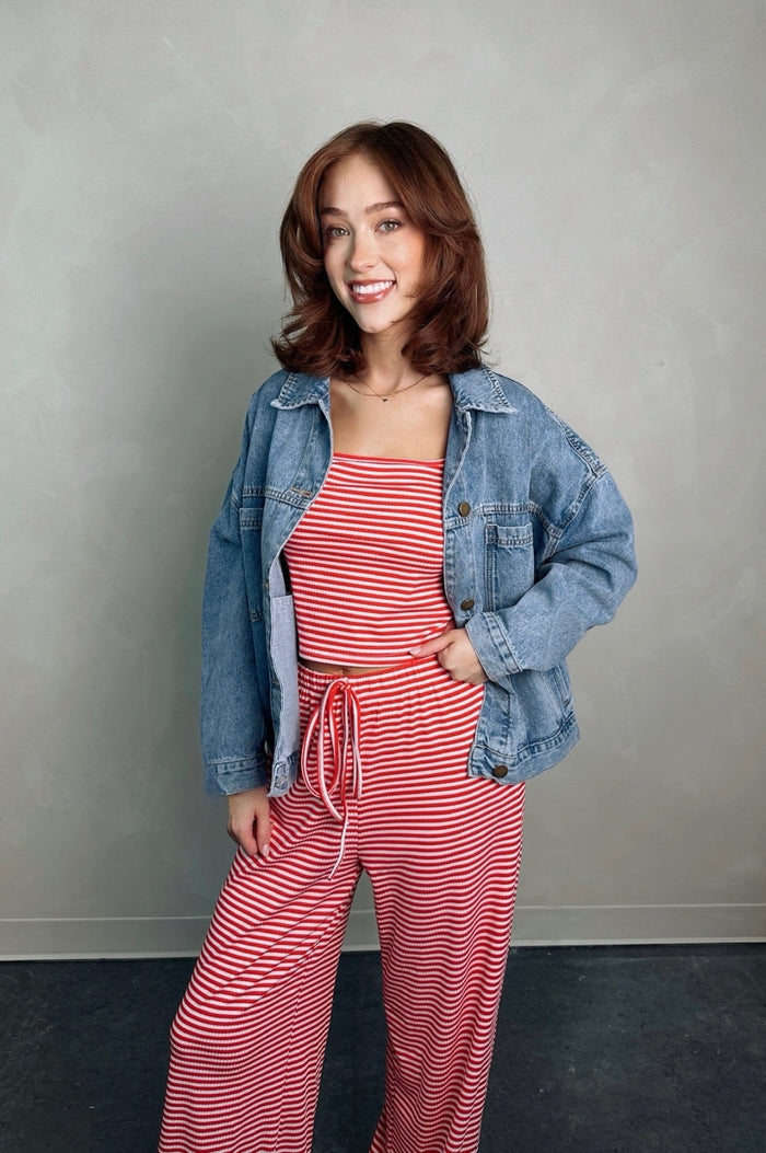 It Girl Striped Set