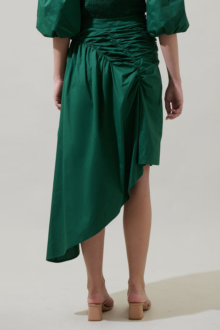 Jadey Belen Ruched Midi Skirt