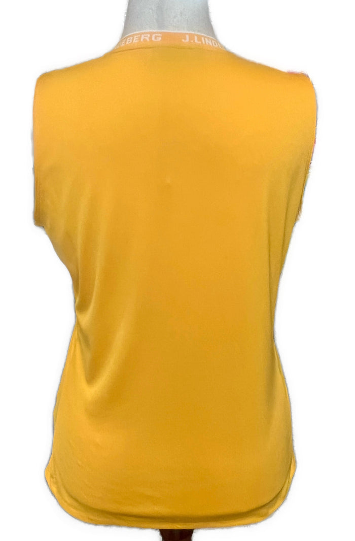 J.Lindeberg Orange Leya Sleeveless Golf Top Size XL MSP$85