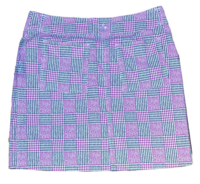 Jofit Women's Fuchsia, White & Gray Plaid Skort Size 10