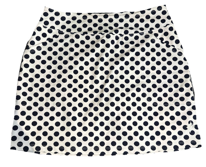 Jofit Women's White & Navy Polka Dot Golf Skort Size M