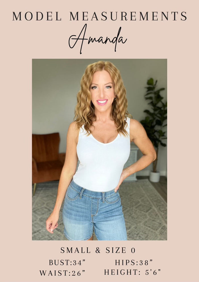 Judy Blue High Rise Tummy Control Wide Leg Crop Jeans in Sky Blue