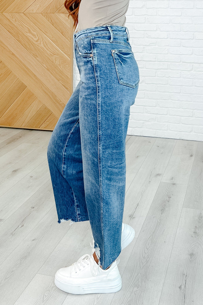 Judy Blue High Waist Rigid Magic Wide Leg Crop Jeans