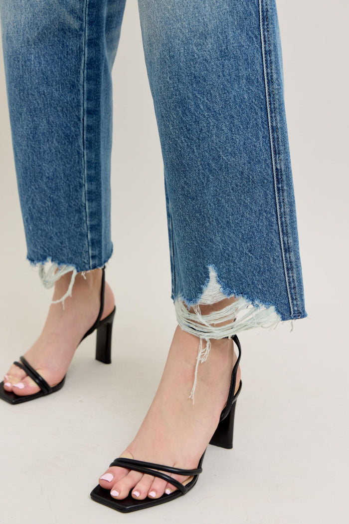 Judy Blue High Waist Rigid Magic Wide Leg Crop Jeans