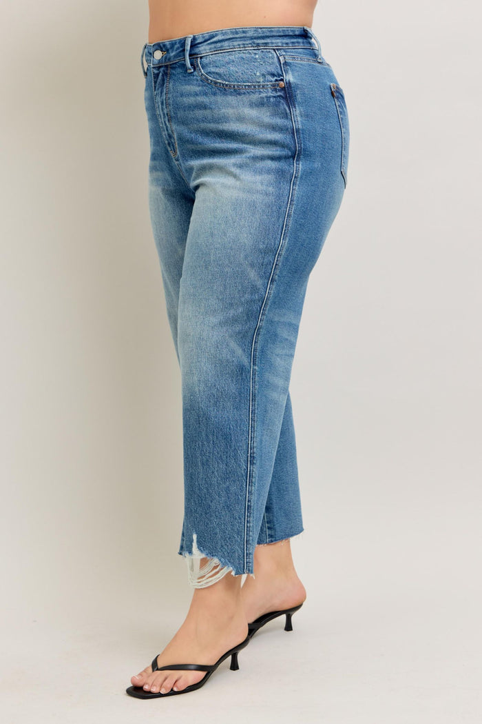 Judy Blue High Waist Rigid Magic Wide Leg Crop Jeans