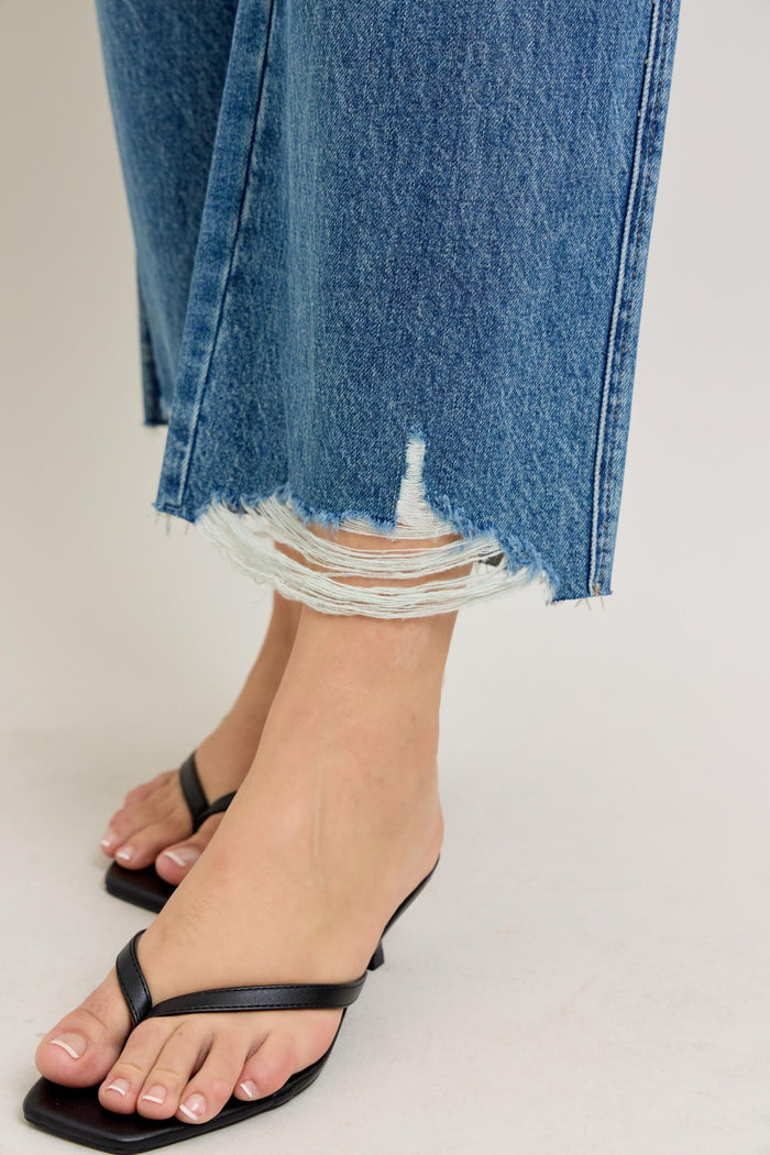 Judy Blue High Waist Rigid Magic Wide Leg Crop Jeans