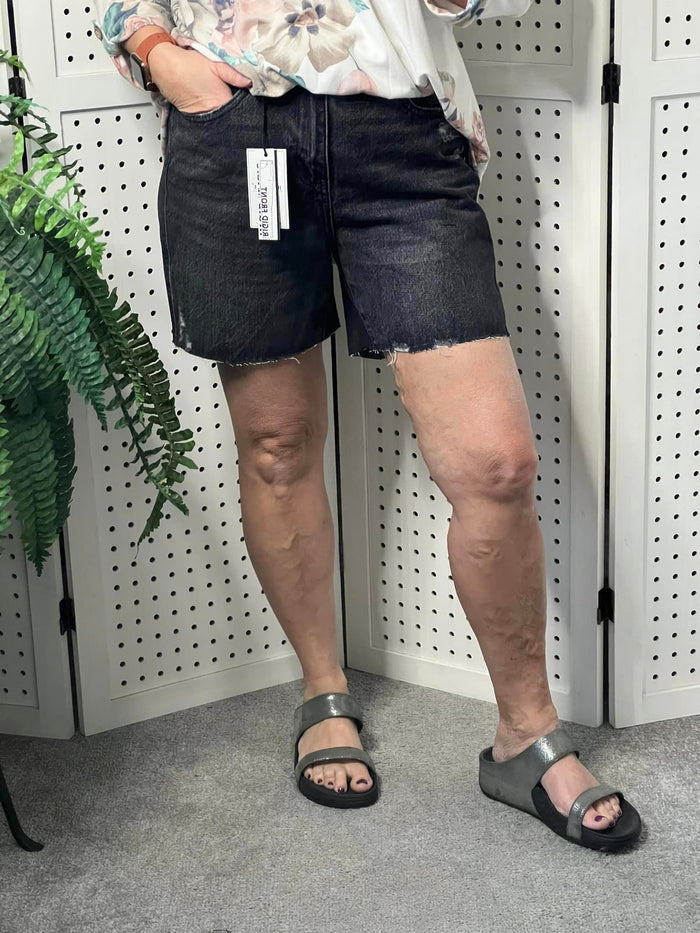 Judy Blue High Waisted Rigid Magic Jean Shorts In Washed Black