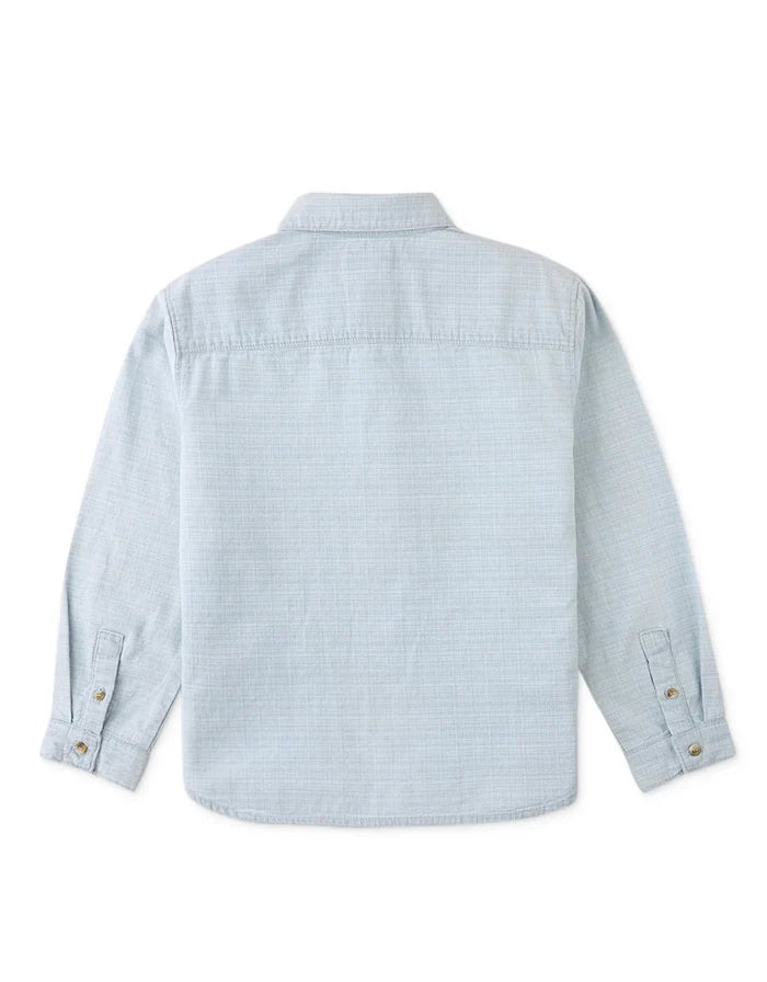 Julius Washed Denim Shirt With Contrast Thread
