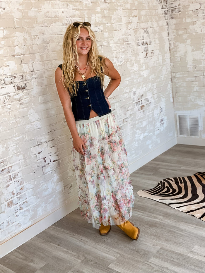 Just A Daydream Floral Maxi Skirt