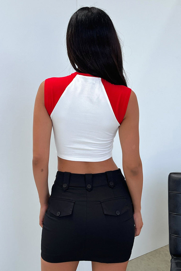 Kahill Baby Tee - Red / White