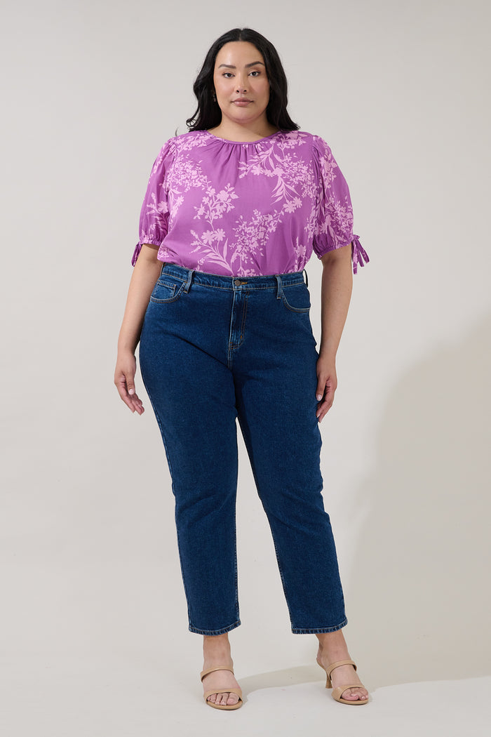 Kareli Puff Sleeve Top Orchid Curve