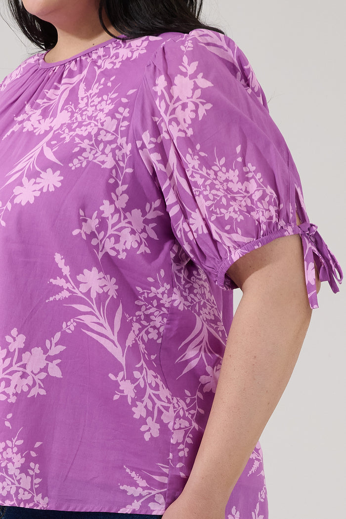 Kareli Puff Sleeve Top Orchid Curve