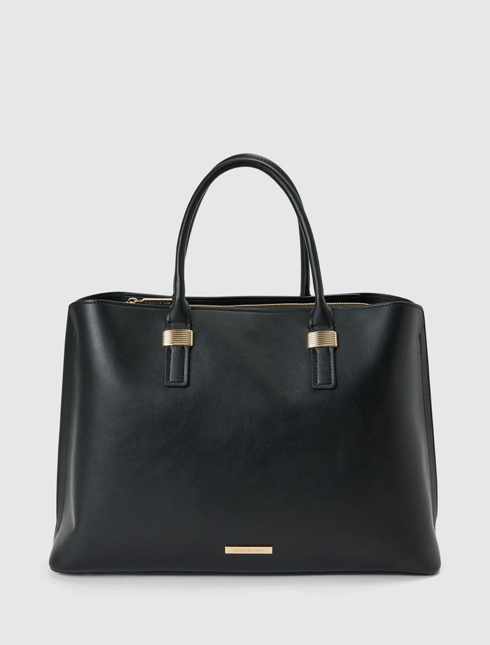Kate Laptop Metal Detail Tote Bag Forever New