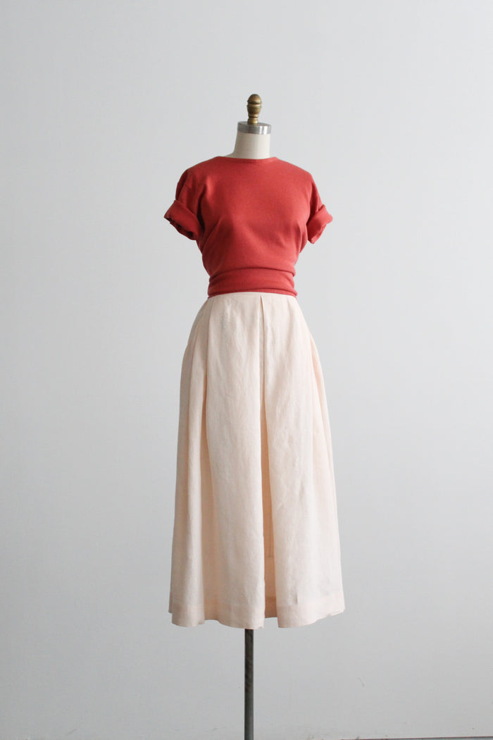 keepsake linen midi skirt