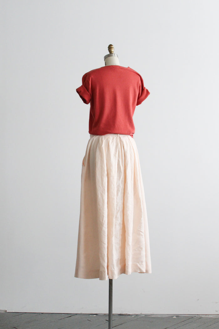 keepsake linen midi skirt