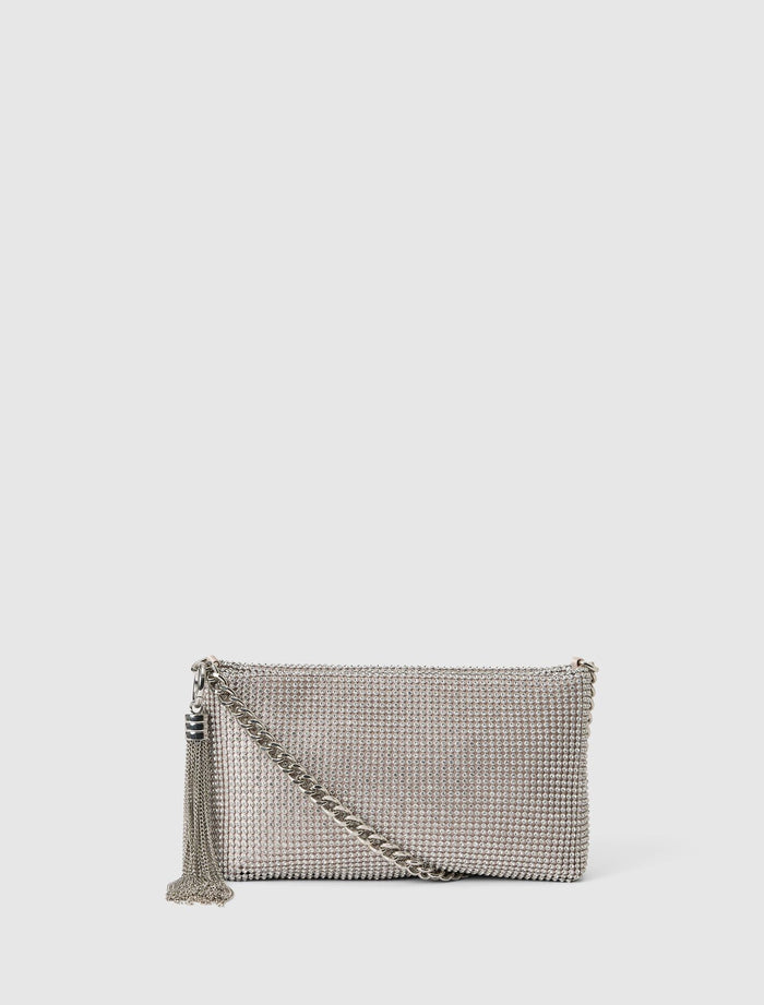 Keisha Soft Sparkle Clutch 0 Silver Forever New
