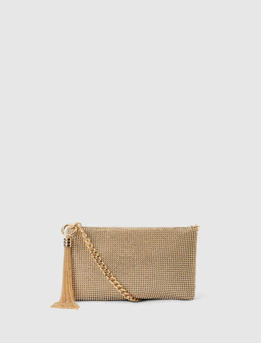 Keisha Soft Sparkle Clutch 0 Gold Forever New