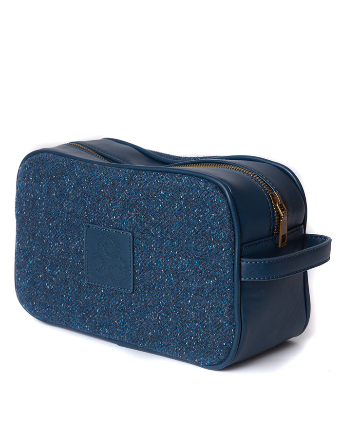 Kerry Tweed Washbag - Midnight Blue #color_midnight-blue