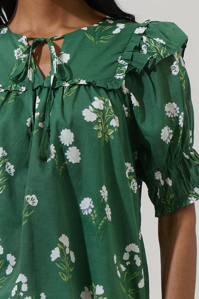Kestrel Floral Auria Puff Sleeve Top