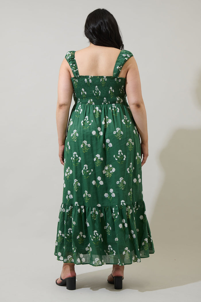 Kestrel Floral Tayla Smocked Maxi Dress Curve