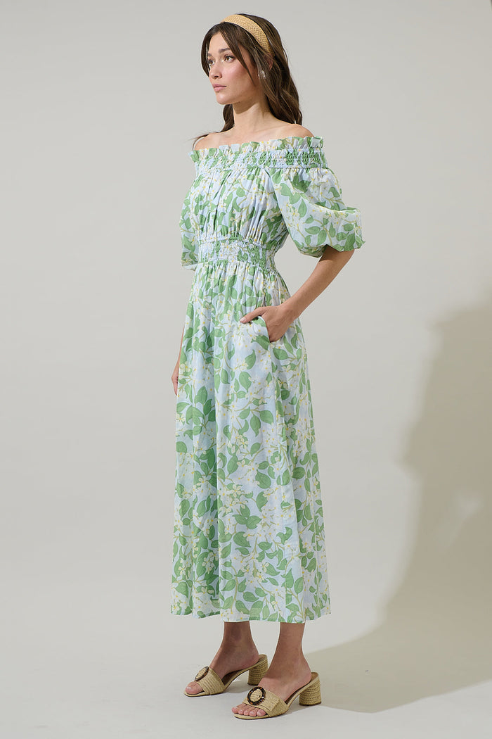 Kiany Floral Magna Town Midi Dress