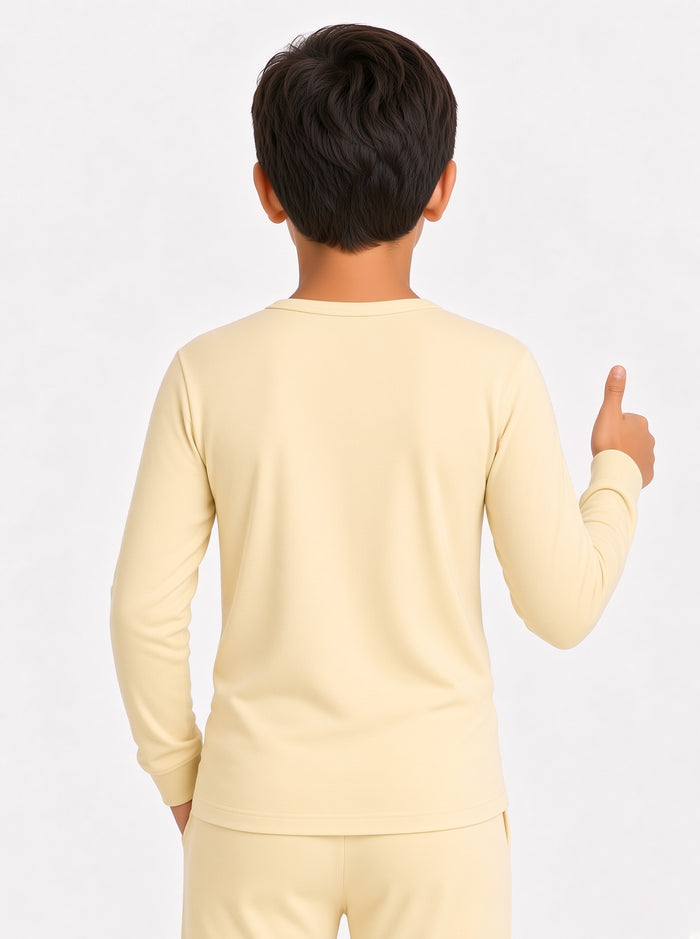Kids Premium Blended Wool Inner Thermal Full Sleeve Shirt (1350 ) - Hinz Clothing
