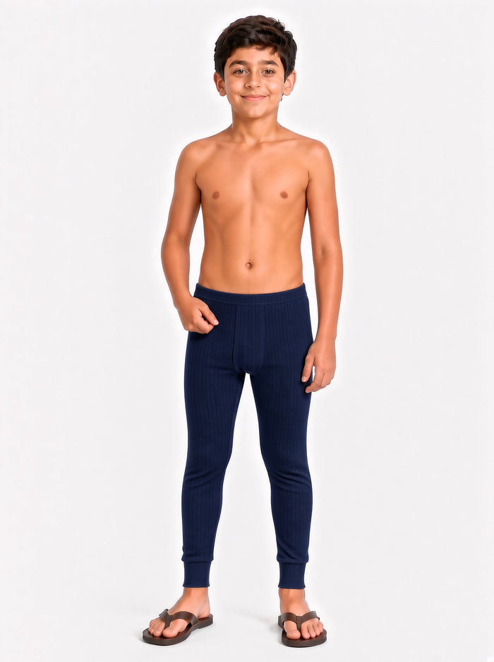Kids Premium Navy Blue Poly Wool Inner Thermal Trouser (8/1)