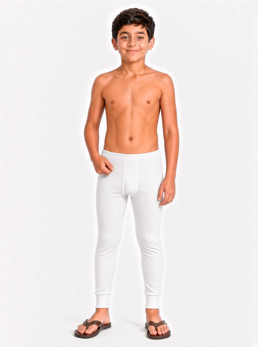 Kids Premium White Poly Wool Inner Thermal Trouser - Hinz Clothing