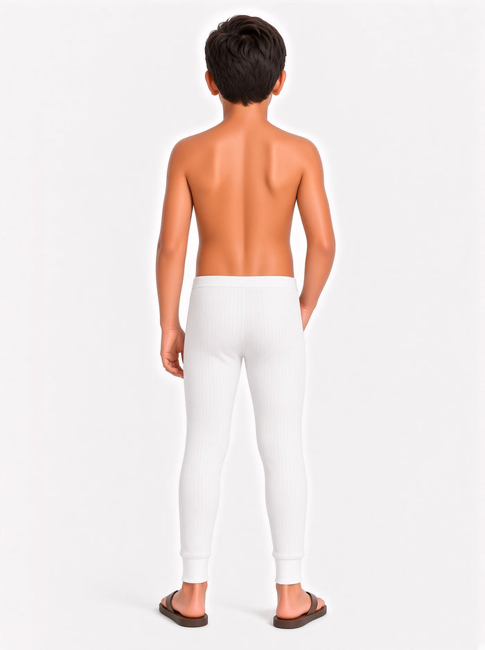 Kids Premium White Poly Wool Inner Thermal Trouser - Hinz Clothing