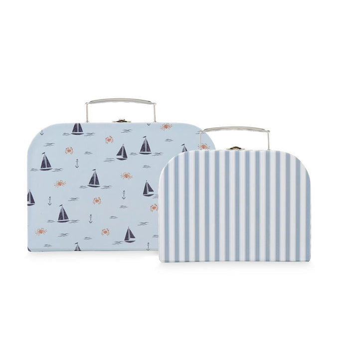 Kids Suitcases Set of 2 Mix Sailboats Stripes CamCam Lebanon Middle East Dubai UAE - Saudi Arabia