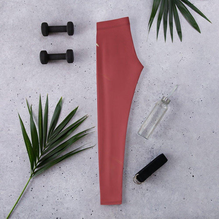 Kim Jong Trill Women's Leggings in Crimson Regime Burgundy. OEKO-TEX® 100, REACH Compliant, Zero-Wastewater Printing.
