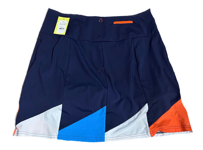 Kinona Navy Triangle Colorblock Skort Size L